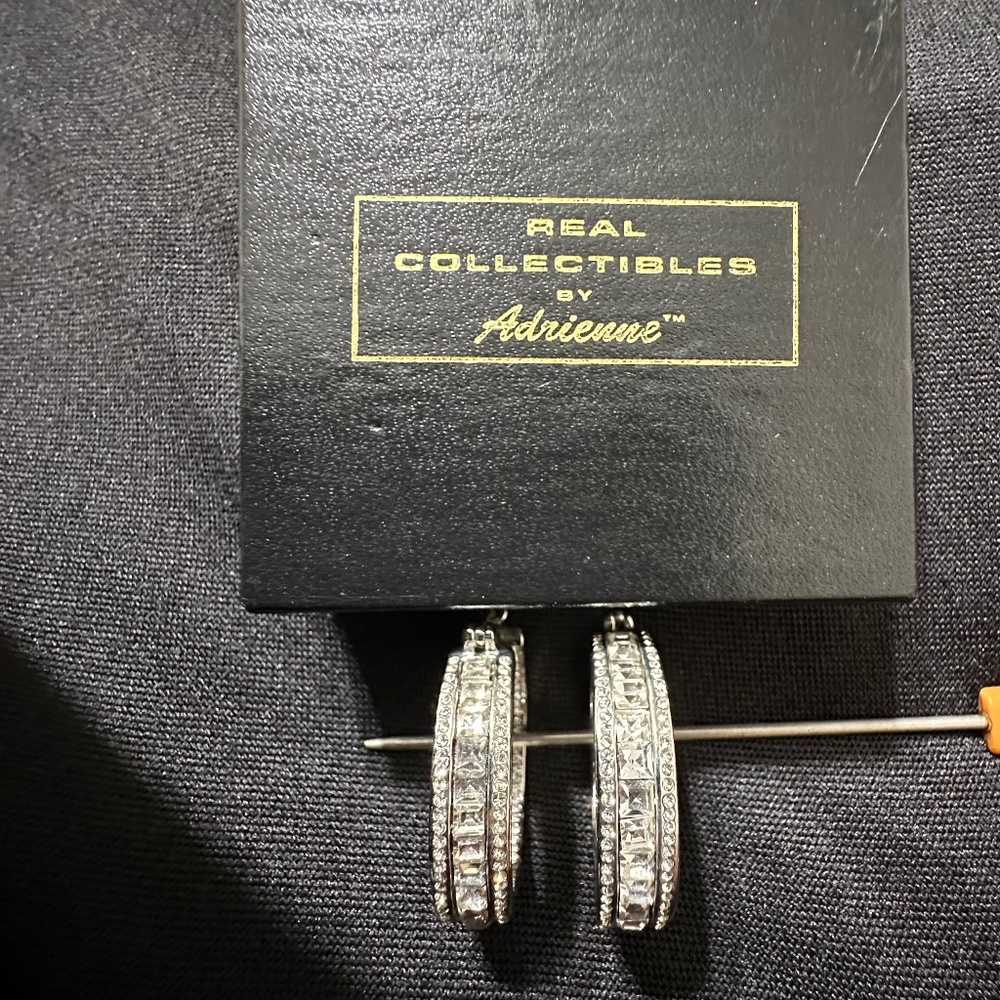 Real Collectibles by Adrienne Diamonite Hoop Earrings